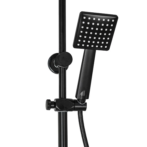 BRIMIX Душ.система из алюминия ЧЕРНАЯ с полочкой (81725)