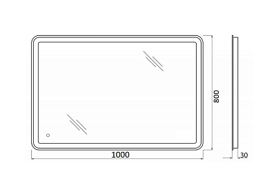 100 "BelBagno" c LED     1000800 SPC-MAR-1000-800-LED-TCH