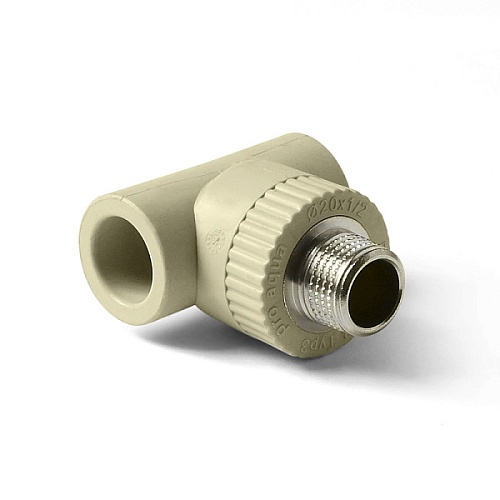 Тройник 32*1/2"нар.рез. серый (10/50) ПРО АКВА (PA25015РG)