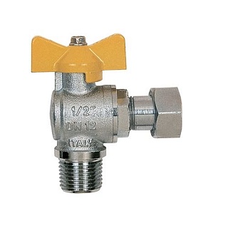 062  Кран шар. угл. д/газа 1/2" НР-НГ баб. (12/120) Itap