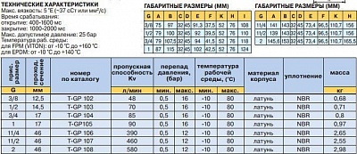   T-GP 107 230/50  1 1/2" (-10...+80., 0,5...12) S101007460N