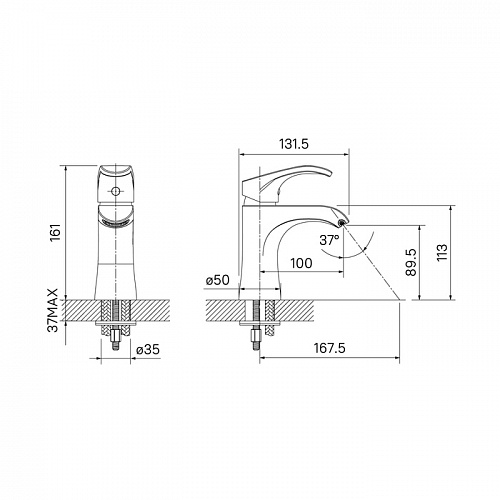 Смеситель для умывальника, Joker, IDDIS, JOKSB00i01