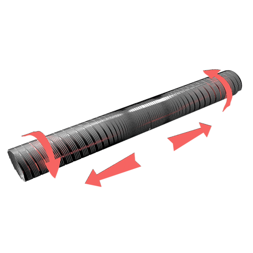 Воздуховод 12ВА алюминиевый  3м 120 (14)