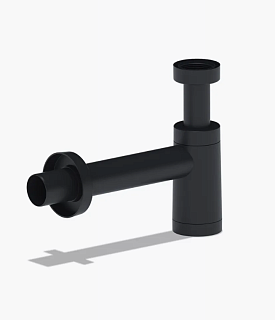 Сифон 1 1/4*40 бутылочный черный с переходной трубкой d40мм BRB1004BL (9)