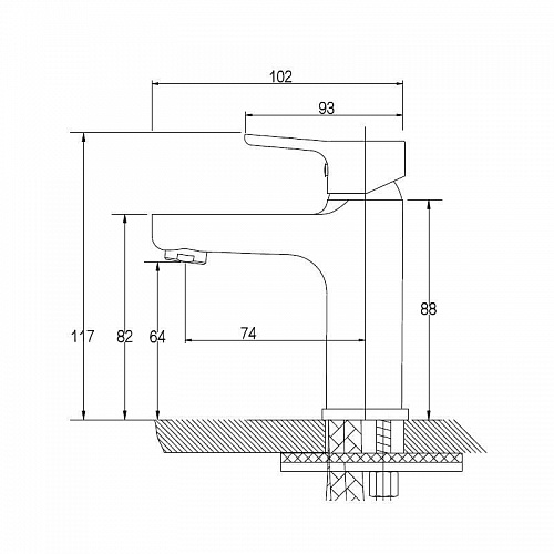 Смес д/раковины Kaiser Vega ф35 (63011) снят с производства