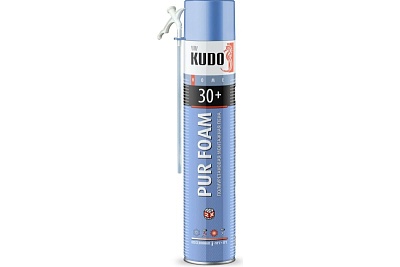 Пена монтажная бытовая KUDO HOME 30+ Всесезонная (быт.) (350мл.) (12) (KUPH10U30+)  ВЫГОДА