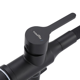 Смеситель д/кухни "AISAI" (AIS-1024BL) нерж, черный под фильтр с гибким изливом  TOKITO (фитинг под фильтр выписывать дополнительно арт.46553)