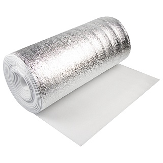 Рулонная теплоизоляция СФ 5мм 30м2 (1,2*25м) самоклеющая с фольгой