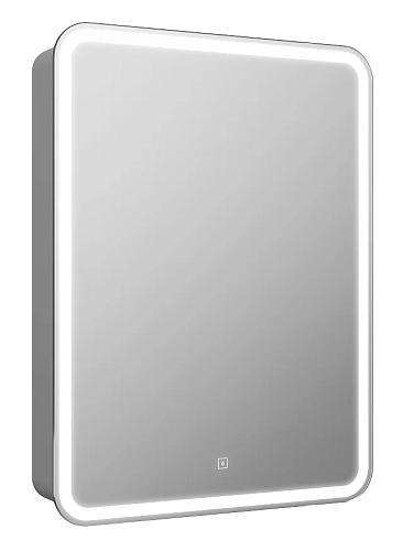 Зеркало-шкаф 55 "Эллиотт-55" Левый с розеткой, с LED подсветкой и сенсорным выключателем Континент