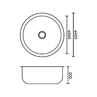 Мойка нерж врезная  FABIA PROFI D42 (3,0х0.8 200) ГРАФИТ без отверстия c сифоном 4203G