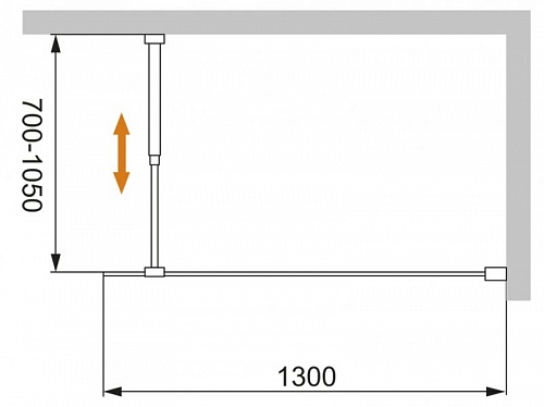ДУШЕВАЯ ПЕРЕГОРОДКА CEZARES LIBERTA-L-1 130-C-Cr