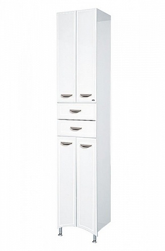 Пенал напольный "Дрея" 40см 2 ящ.  белый  MISTY