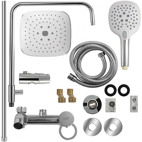 BRIMIX Душ.система хром с белыми лейками (3075)