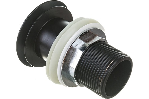 Донный клапан ЧЕРНЫЙ с переливом BB-SAT-NERO