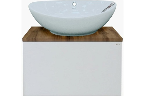 Тумба 60 "ИВА-60" подвесная белый/дуб MISTY