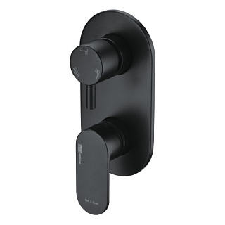 Смеситель д/душа "Elbe" (7471)  встройка для ванны и душа черный  WasserKraft