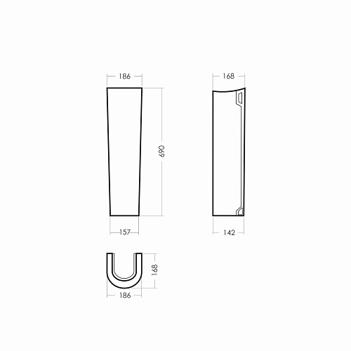 Умывальник с пьед."АТТИКА-48" (с пьедесталом Аттика) (Самара) 