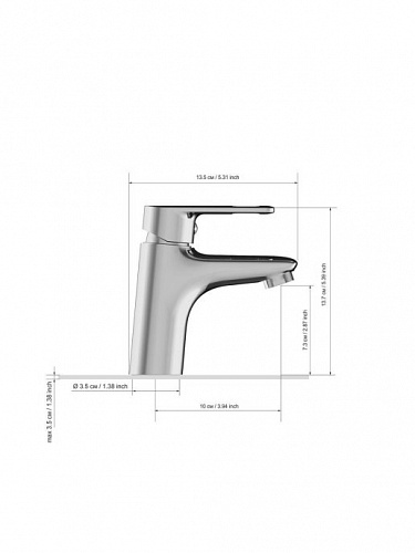 Смеситель д/умывальника "Rumoi" (RUM-1011) TOKITO снято с производства