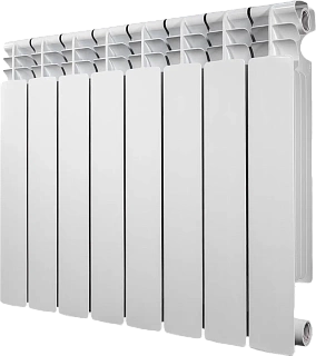 Радиатор бимет. VIENA 8 секций нижнее подключение 3/4" Правое RB 100-500-1.6 (178 Вт) 