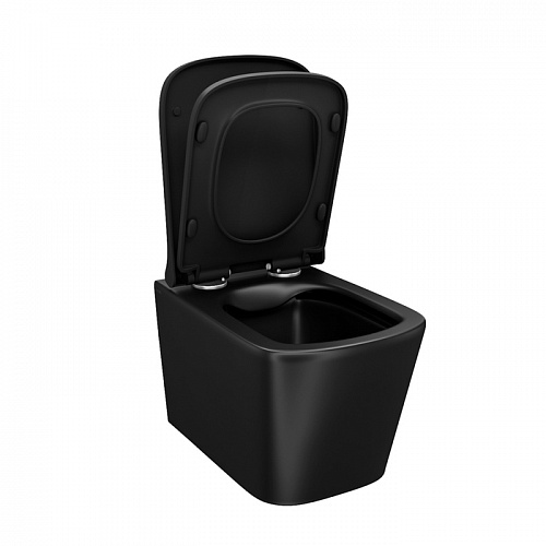 Унитаз подвесной IDDIS "BILD" черный безободковый сид. м/лифт BILR2BMi25