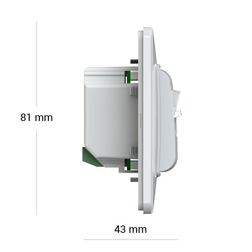 Терморегулятор Terneo MEX в подрозетник, теплый пол 10-40°C, AC230V, 16A, DS Electronics