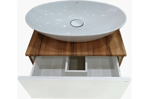 Тумба 60 "ИВА-60" подвесная белый/дуб MISTY