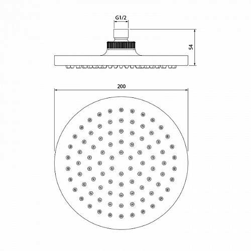 Верхний душ IDDIS 00120RPi64