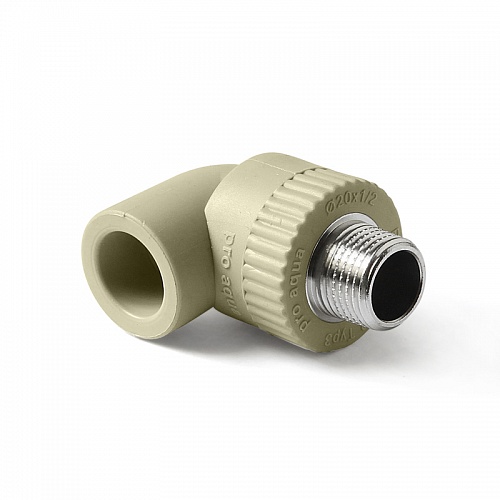 Колено  20*1/2"нар.рез. серый (10/150) ПРО АКВА (PA27008PG)