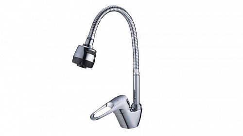 Смеситель д/кухни Solone (KAK4-B279/B043/B181)  бок. гибкий излив гайка