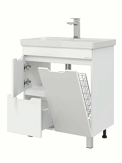 Комплект мебели 70 "Айленд-70" напольная 2ящ. + Б/К белый Onika (ум.Адриана,70)