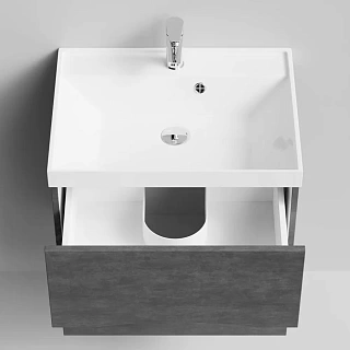 Комплект мебели 60 "Лайт-60" подвесная Серый камень Водолей (ум.Classic-60/Астория-60) 