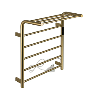 Полотенцесушитель "Kraftte" 530х620 П5 с полкой ЗОЛОТО матовое электро САНАКС 44051