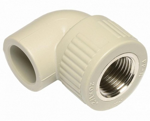 Колено  25*3/4"вн.рез. серый (10/100) ПРО АКВА (PA26014PG)