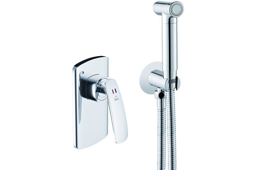 Смеситель с гиг. душ встраиваемый хром ROSE R1105
