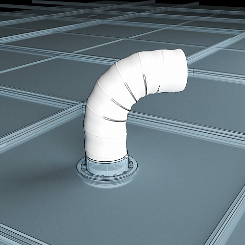 Воздуховод 12,5PF1 гибкий армированный ПВХ D125, L = 1м