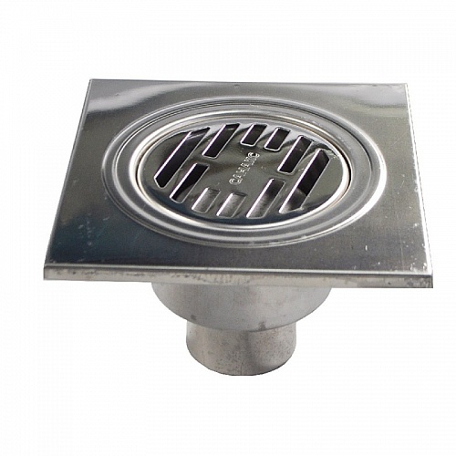 Трап вертикальный из нержавеющей стали Ду50 150х150 САНАКС (00022)