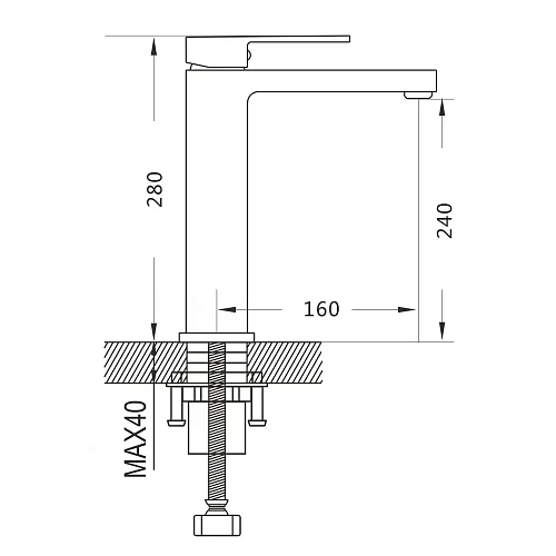 Смеситель д/раковины SHEVANIK хром высокий S9611