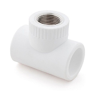 Тройник 32*1/2вн.рез белый (70) ТЕВО