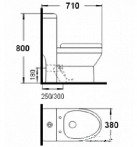 Унитаз моноблок 800-2806D/2012D MELANA