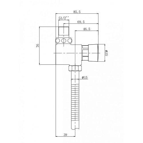 Кран для писсуара нажимной ZOLLEN PUSH (арт.PU42640400) с наружней подводкой