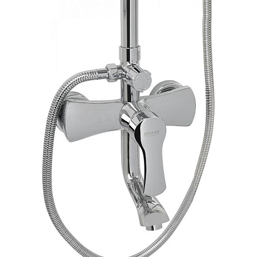 BRIMIX Душ.система хром с полочкой и крючками (3084)