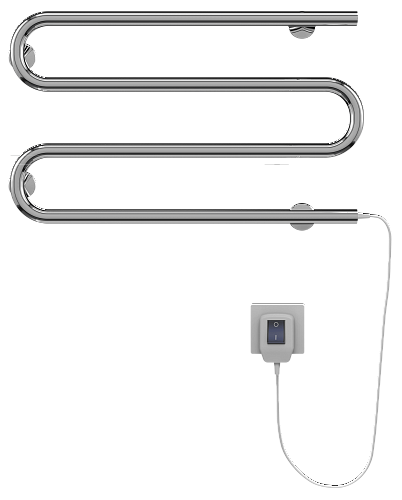Полотенцесушитель  600х350  М-ОБР. электротен 26,9/ Змеевик 25ПС3 TERMINUS