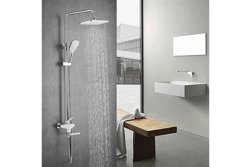 Душ. система SHEVANIK белый/хром S8036F