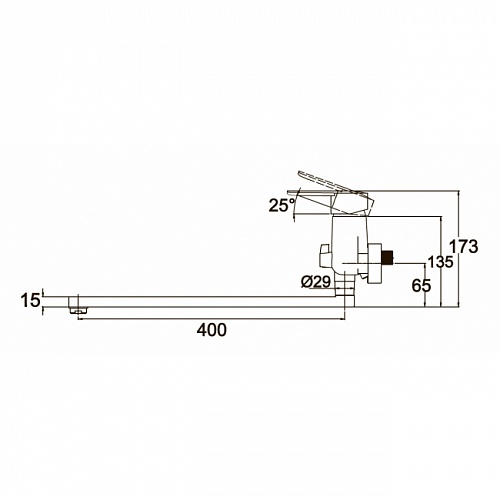 Смес д/ванны Kaiser Orbit встр.переключ. (20055В)
