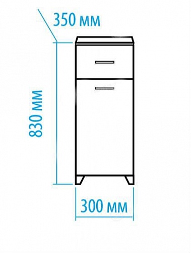 Тумба напольная 30 "Люси-30" правая MISTY
