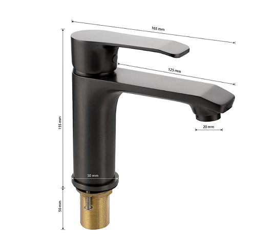 GFmark Смеситель д/раковины лат. ТИТАН (5130)