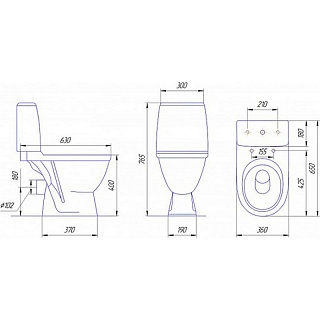 Унитаз-комп "Премьер люкс" м/лифт  белый гор.выпуск (КСФ) 