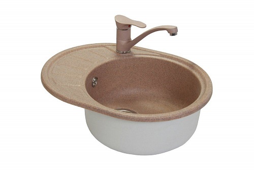 Мойка гранит FOSTO КМ 58-45 (персик 800) с сифоном