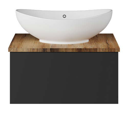 Тумба 60 "ИВА-60" подвесная графит/дуб MISTY