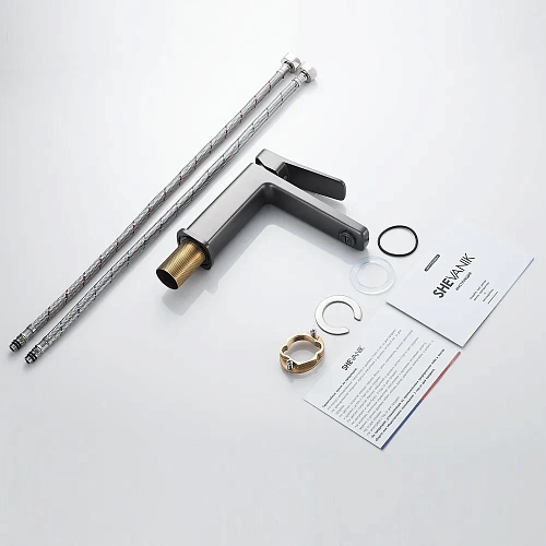 Смеситель д/раковины SHEVANIK оружейная сталь S9901T